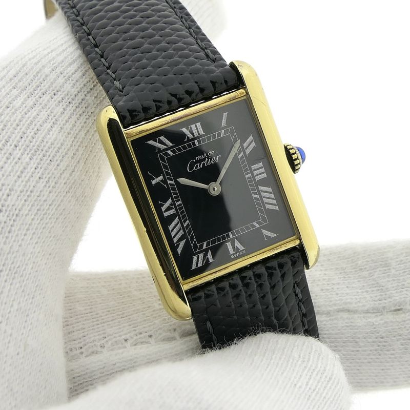 Image 15 of Cartier Tank Vermeil; Vintage mechanical women's watch
