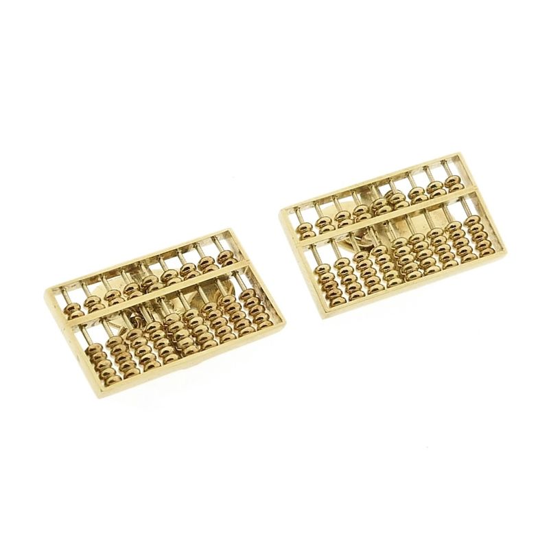 Image 9 of Gold cufflinks as an abacus.