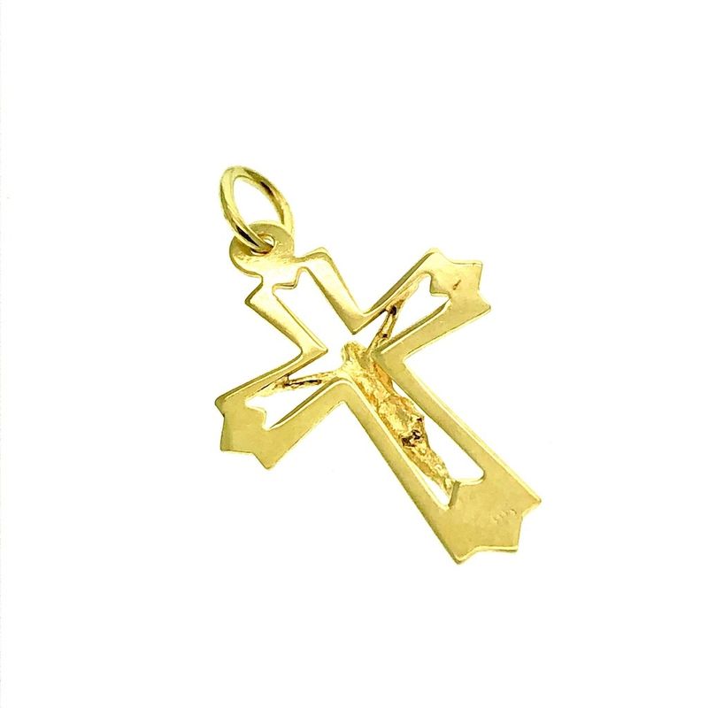 Image 4 of Gold pendant of cross with corpus