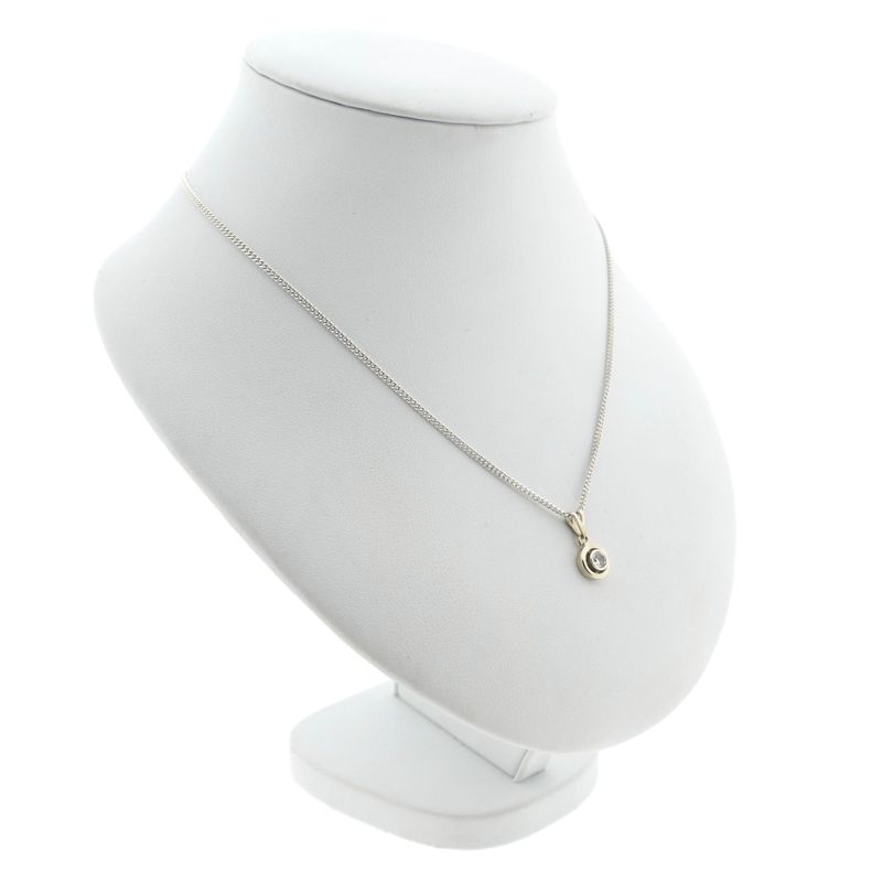 Image 4 of White gold pendant with zirconia