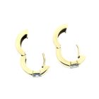 Image 7 of Gold hoop earrings with topaz | Ø 16.7 mm