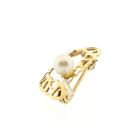 Image 8 of Vintage two-tone gold brooch with pearl