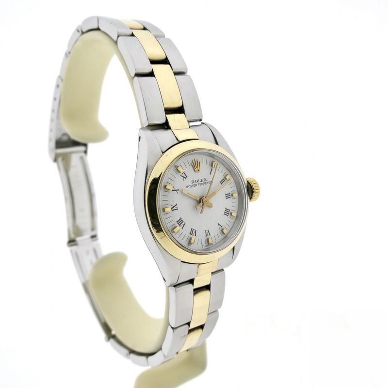Image 3 of Rolex Oyster Perpetual 26mm 6718; Vintage gold/steel ladies' watch