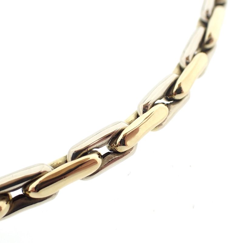 Image 5 of 18K bicolor gold solid link necklace | 46 cm