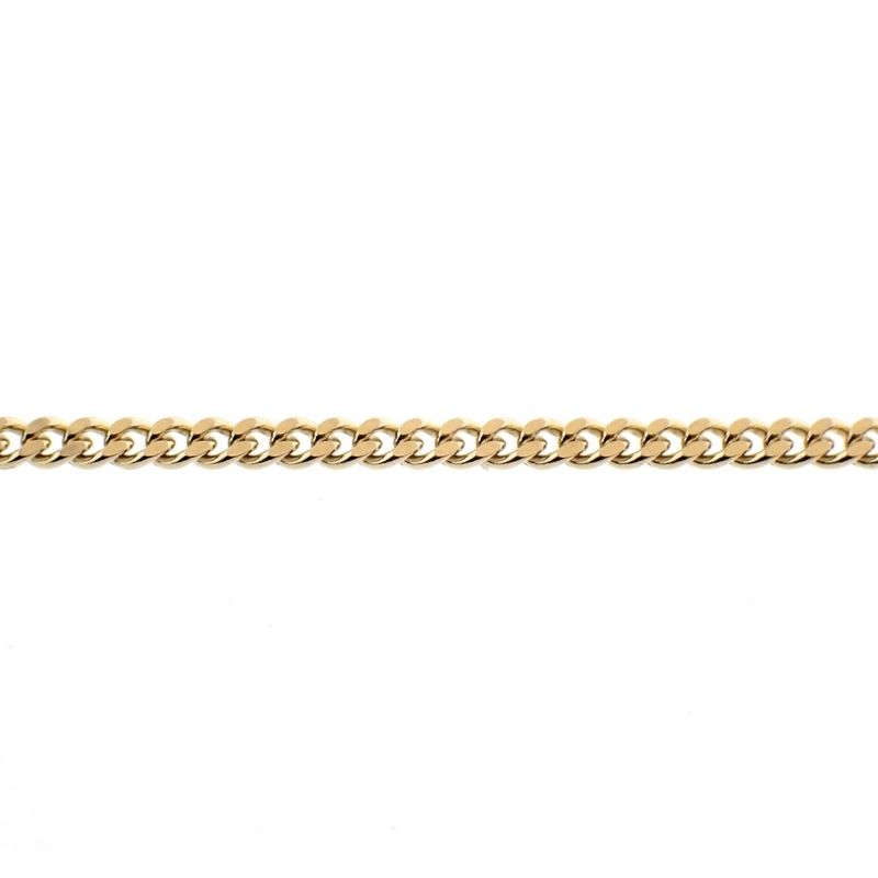 Image 8 of Gold thin gourmet link necklace | 46 cm