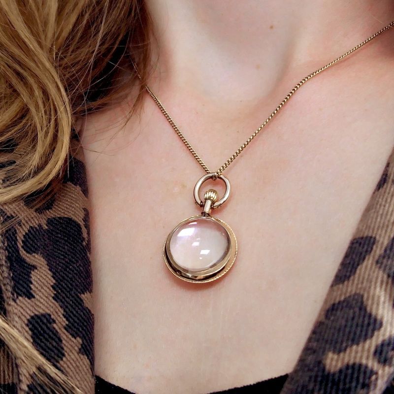 Image 10 of Antique gold locket with glass