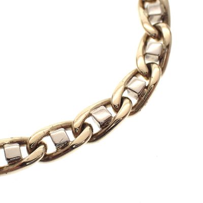 Two-tone gold navy link bracelet Image 2 of Two-tone gold navy link bracelet