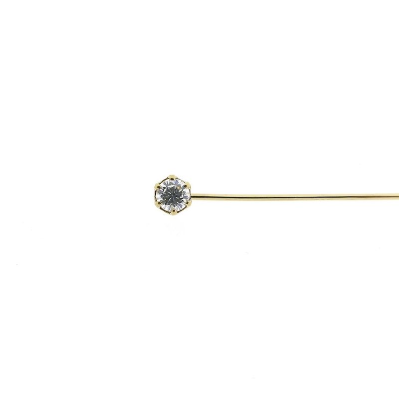 Image 5 of Gold lapel pin with zirconia