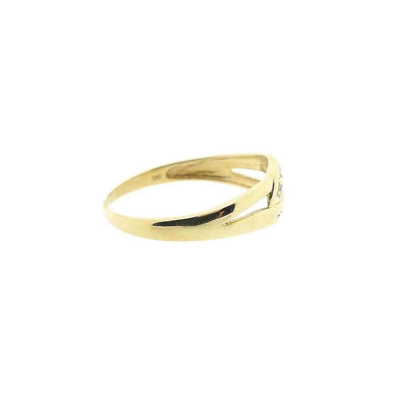 Image 5 of Gold ring with diamonds; 0.02 ct.