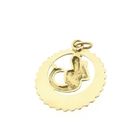 Image 2 of Gold zodiac sign pendant; Aquarius