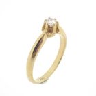 Image 1 of Gold solitaire ring with diamond; 0.17 ct.