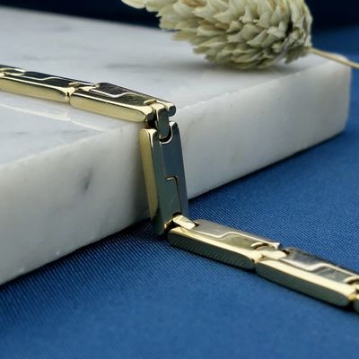 Image 2 of Two-tone gold fantasy link bracelet