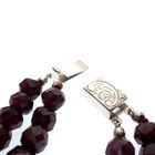 Image 4 of Garnet bead bracelet with silver clasp; Antique | 21 cm