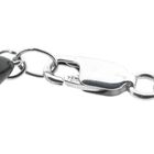 Image 10 of White gold necklace with fixed pendant with onyx, blood coral and diamond 0.74 ct.