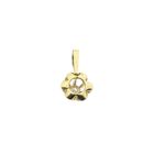 Image 9 of Gold minimalist pendant with diamond; 0.01 ct.