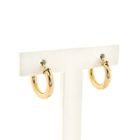 Image 3 of Gold hinged hoop earrings Ø 16.1 mm