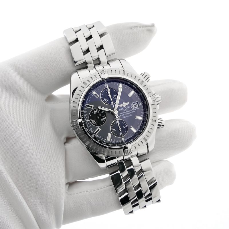 Image 12 of Breitling Chronomat Evolution 'Grey' A13356 / A156F17PA; Chronograph men's watch in full set