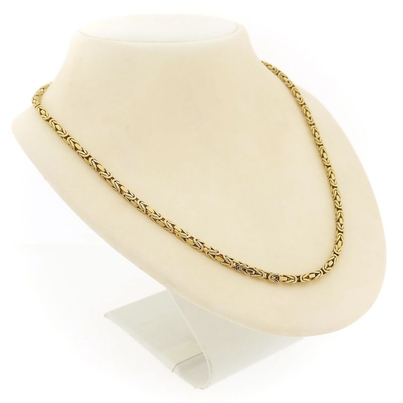 Image 3 of 18K Gold Square King Necklace | 65.5 cm