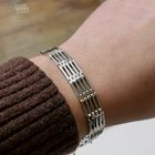 Image 6 of White gold tank link bracelet