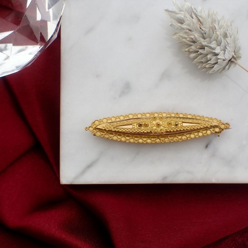 Image 2 of Vintage gold brooch | filigree technique