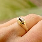 Image 10 of Gold ring with diamonds; 0.15 ct.