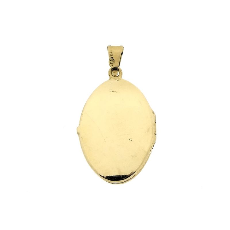 Image 3 of Vintage gold locket pendant; Floral design