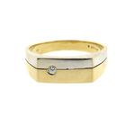 Image 3 of Jeunesse bicolor gold men's ring with diamond 0.03 ct.