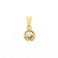 Gold pendant with diamond | 0.03 ct.