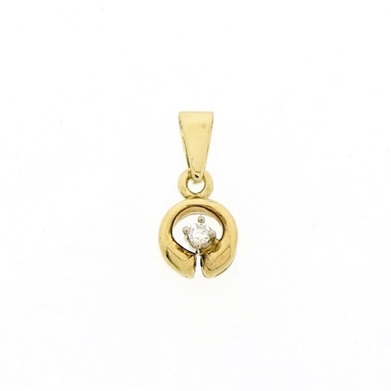 Image 1 of Gold pendant with diamond | 0.03 ct.