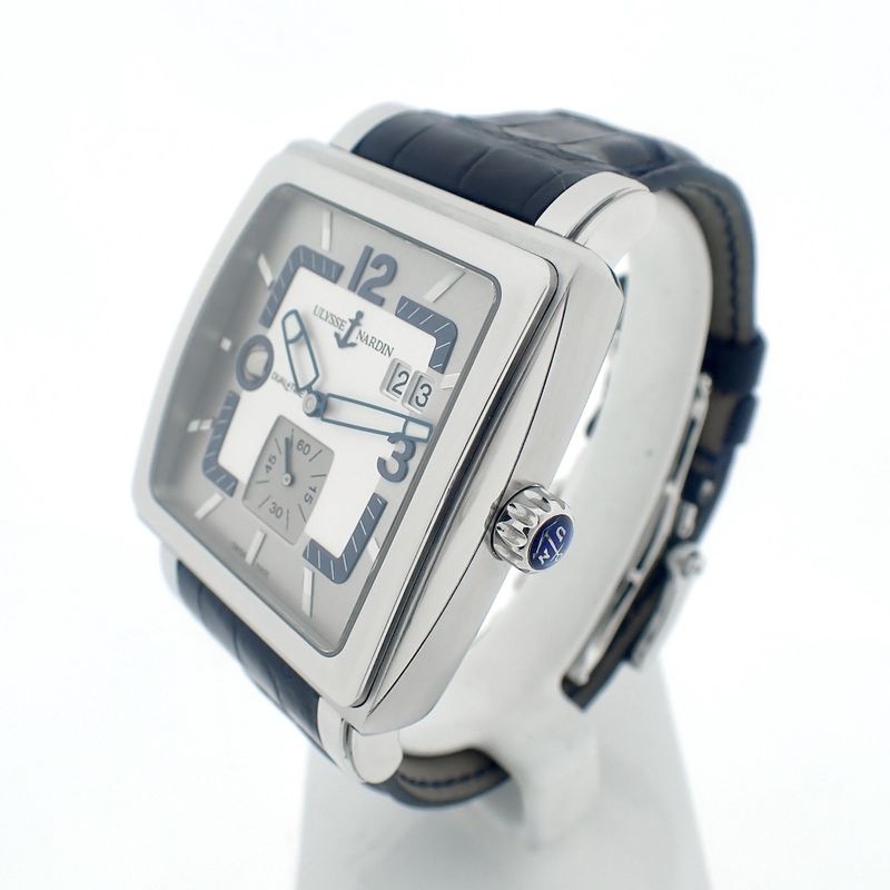 Image 2 of Ulysse Nardin Quadrato Dual Time; GMT Men's watch