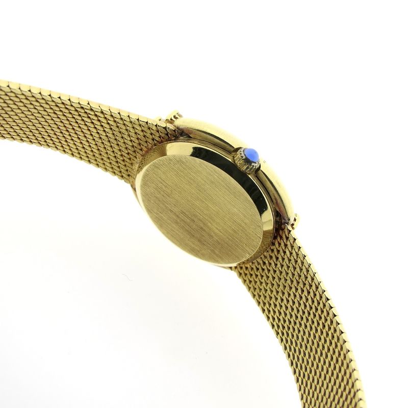 Image 15 of Omega Deville; 18k gold watch with lapis lazuli dial and diamonds