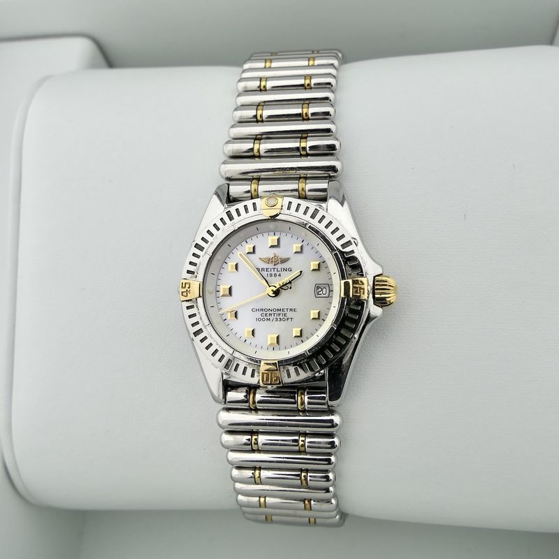 Image 14 of Breitling Callistino 'Mother of Pearl' B72345; 18k gold/steel women's watch