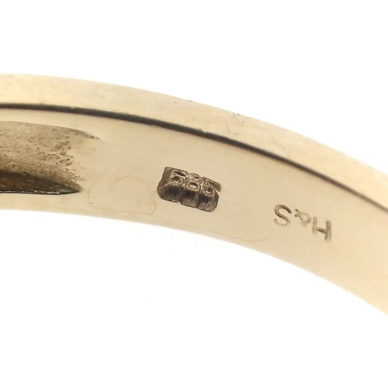 Image 10 of Gold ring with diamonds and sapphire | 0.04 ct.