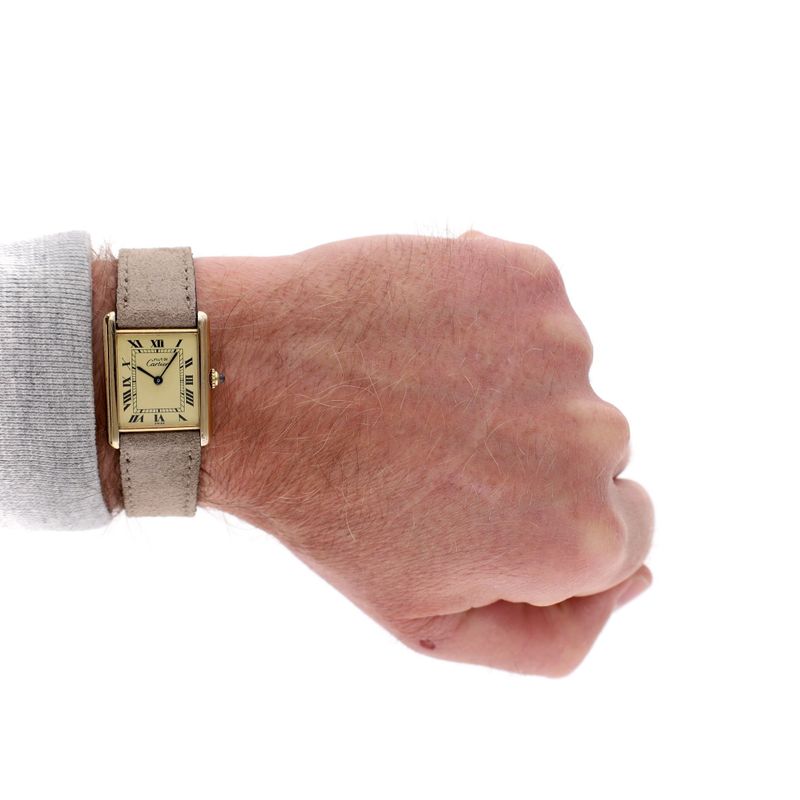 Image 15 of Cartier Tank Vermeil 'Large' 590005; Vintage Unisex Watch