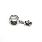 Image 3 of Pandora charm; Silver; Hanging Flower
