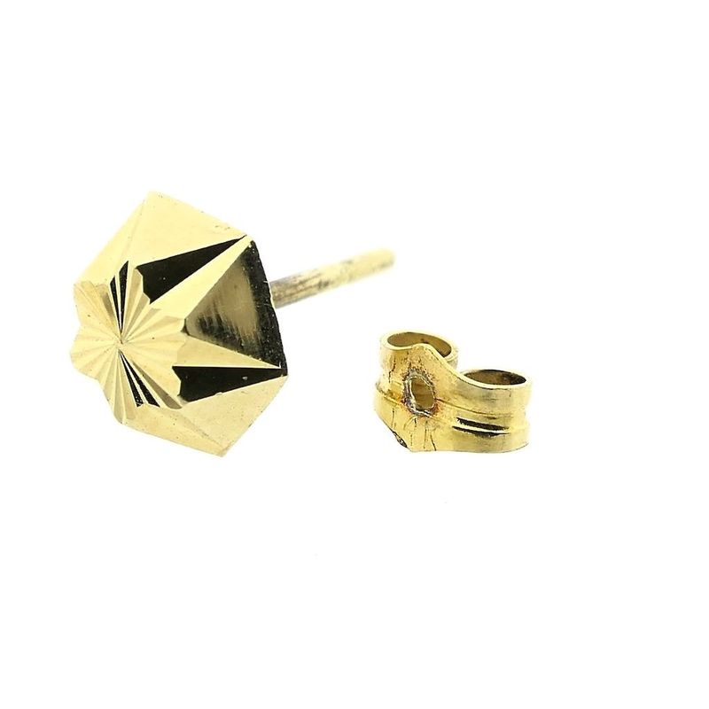Image 5 of Gold faceted stud earrings