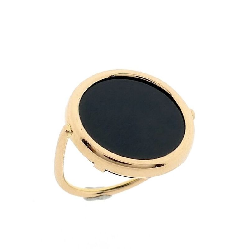 Image 1 of Rose gold ring with onyx