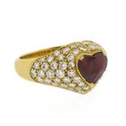 Image 5 of 18-karat gold ring with ruby ​​and diamonds | Approx. 1.00 ct.