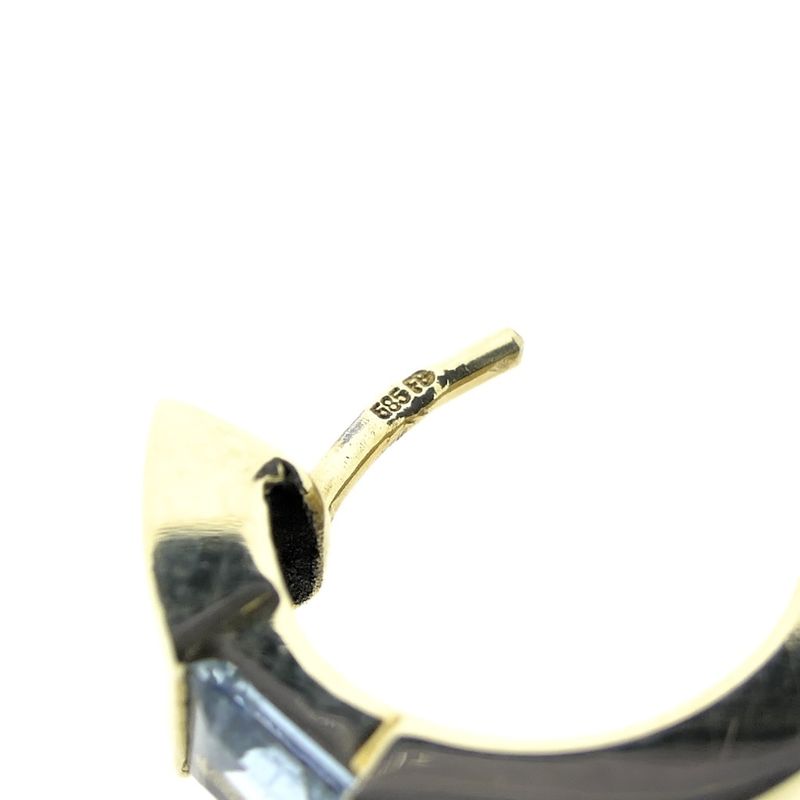 Image 8 of Gold hoop earrings with topaz | Ø 16.7 mm