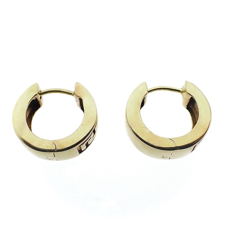 Image 7 of Gold earrings with a meandering pattern | Ø 16 mm