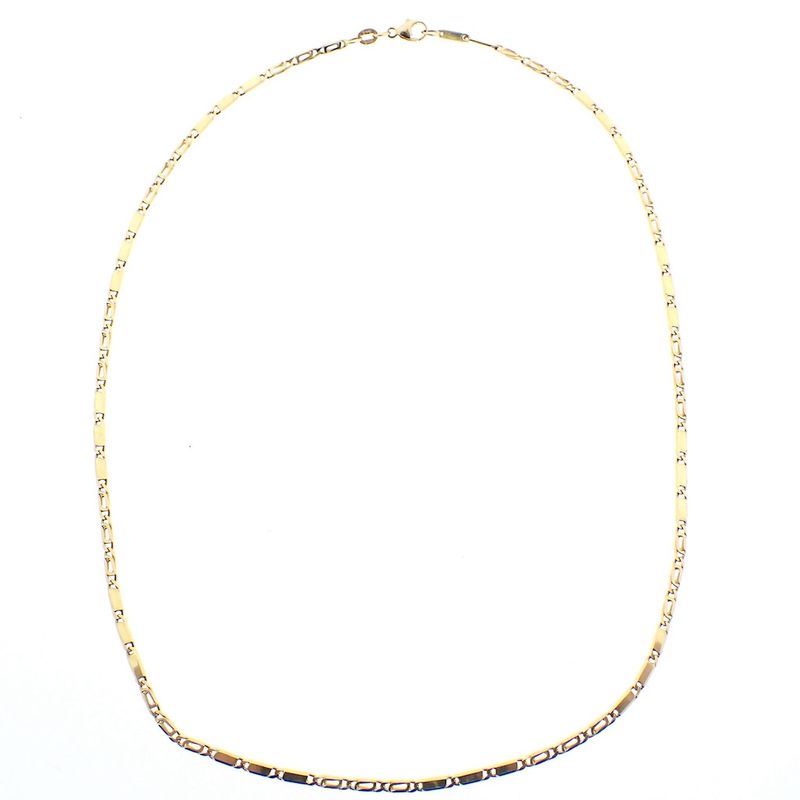 Image 8 of Golden Figaro variation link chain | 45 cm