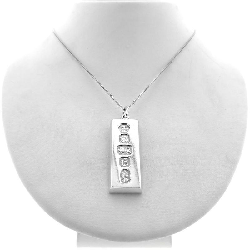 Image 7 of Silver pendant made of a silver bar