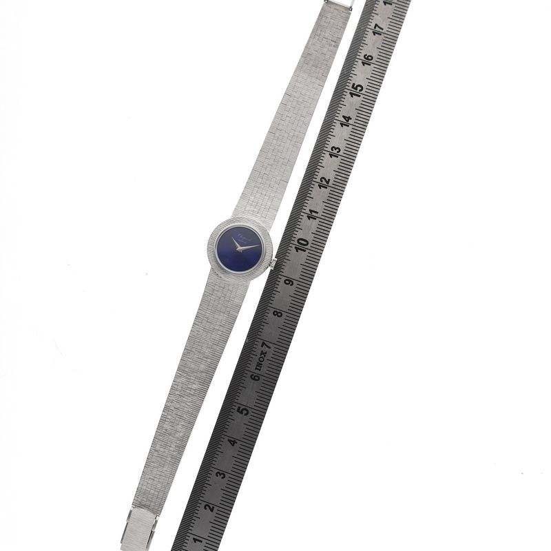 Image 13 of Chopard Geneva Cocktail Watch; Vintage 18k white gold women's watch with a Lapis Lazuli dial