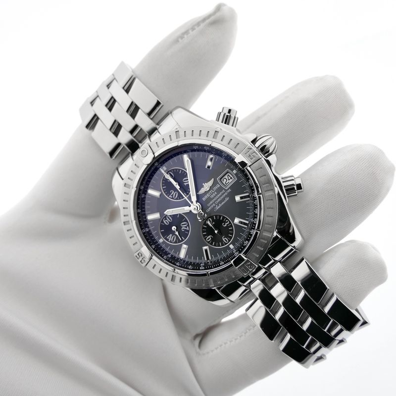 Image 14 of Breitling Chronomat Evolution 'Grey' A13356 / A156F17PA; Chronograph men's watch in full set