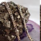 Image 2 of Two-tone gold gourmet link necklace | 43.5 cm