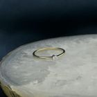 Image 2 of Gold solitaire ring with diamond | 0.07 ct.