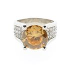 Image 3 of Silver ring with clear zirconia