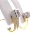 Image 2 of Bicolor gold fantasy stud earrings with diamonds | 0.08 ct.