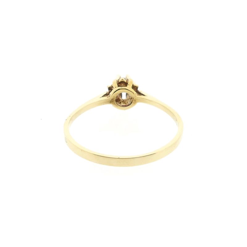 Image 6 of Gold solitaire ring with zirconia