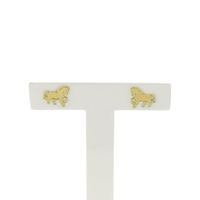 Golden horse stud earrings